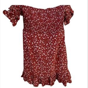 Shein Mini Floral Dress off the shoulder Size XS